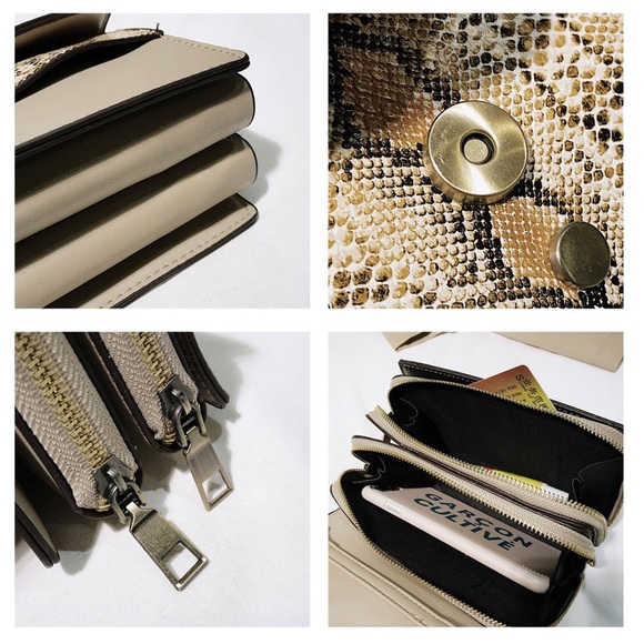 🆕 LILLE Snakeskin Crossbody Shoulder Bag - Picture 6 of 7